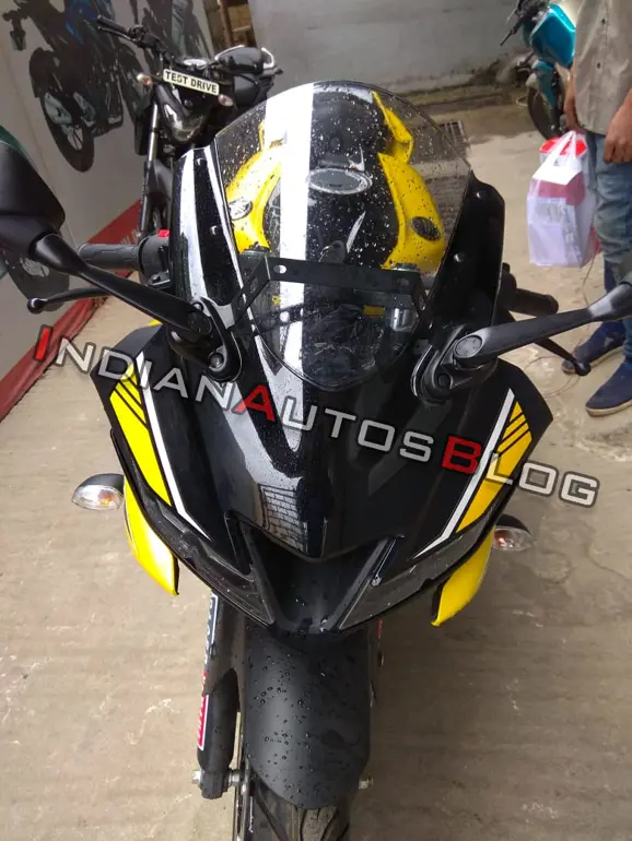 Yellow Yamaha R15 V3 Front View