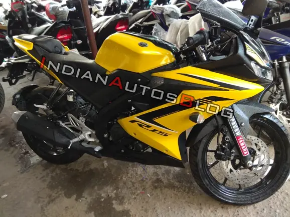 Yellow Yamaha R15 V3 Side View