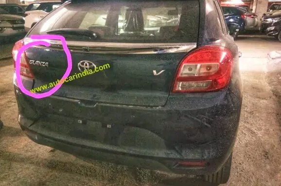 Rear View of Toyota Glanza