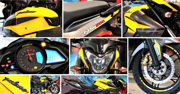 Yellow Bajaj Pulsar NS200 Photo Gallery