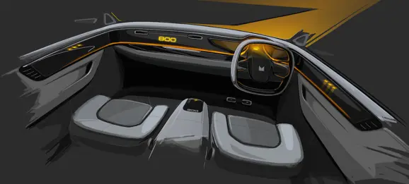 Maruti 800 Electric Car Interior Rendering