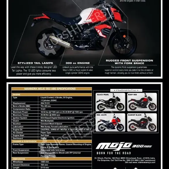 BS6 Mahindra Mojo 300 Specifications Leaked