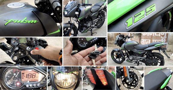 Neon Green Bajaj Pulsar 125 Split Seat