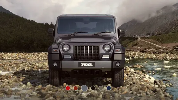 New Mahindra Thar Galaxy Grey Front View