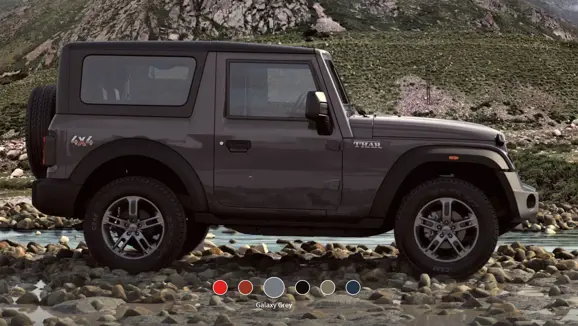 New Mahindra Thar Galaxy Grey Side View