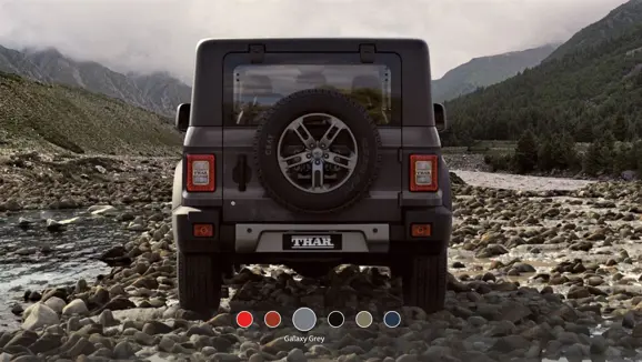 New Mahindra Thar Galaxy Grey Rear View