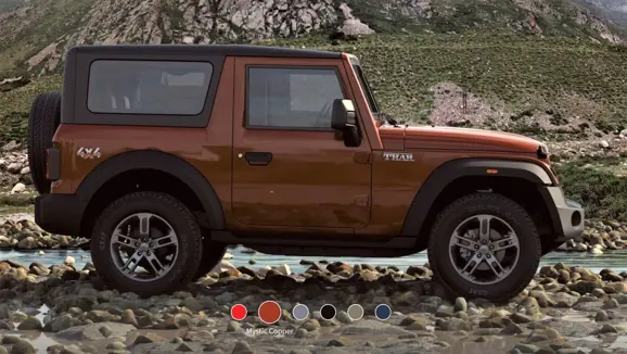 New Mahindra Thar Mystic Copper Side View