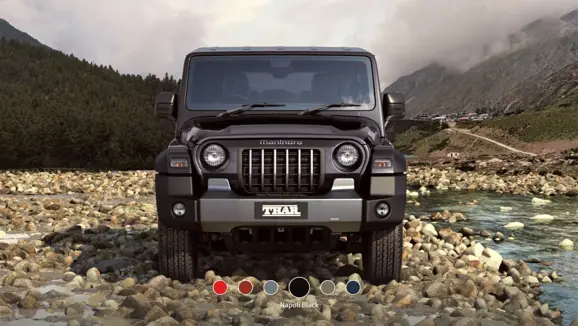 New Mahindra Thar Napoli Black Front View