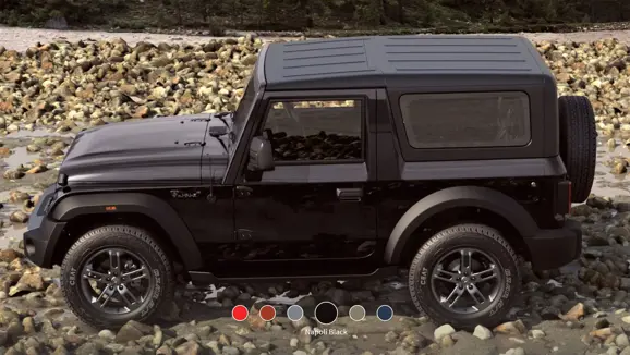 New Mahindra Thar Napoli Black Side View