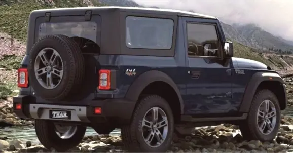 New Mahindra Thar LX Rear 3-Quarter View