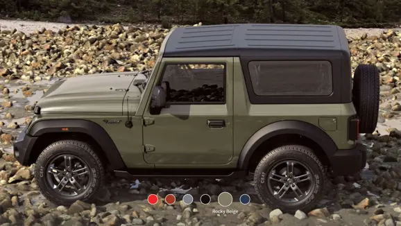 New Mahindra Thar Rocky Beige Side View