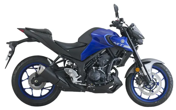 2021 Yamaha MT-25 Yamaha Blue Side View