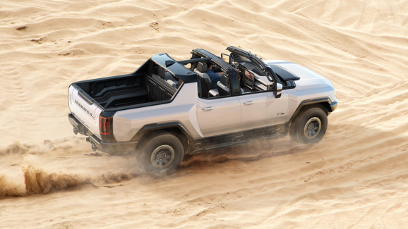 New GMC Hummer SUV Rear 3-Quarter View