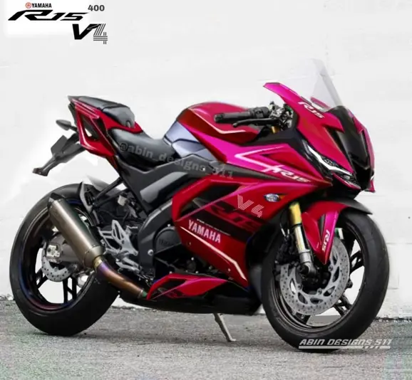 Yamaha R15 V4 in Metallic Red Colour