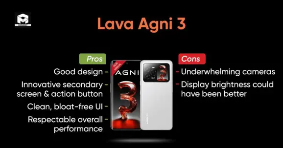 Display Specifications of Lava Agni 3
