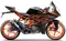 2022 KTM RC 125 Black with Orange