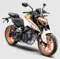 KTM Duke 250 Front 3-Quarter View