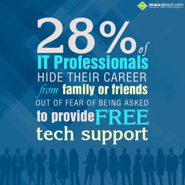 Facts Greetings Wishes: 28% of IT Profession