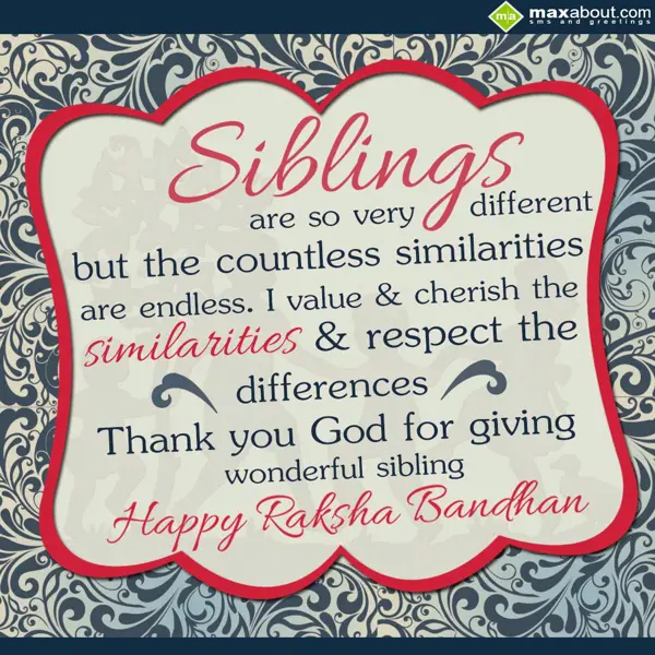 Rakhi Greetings Wishes: Siblings are so very