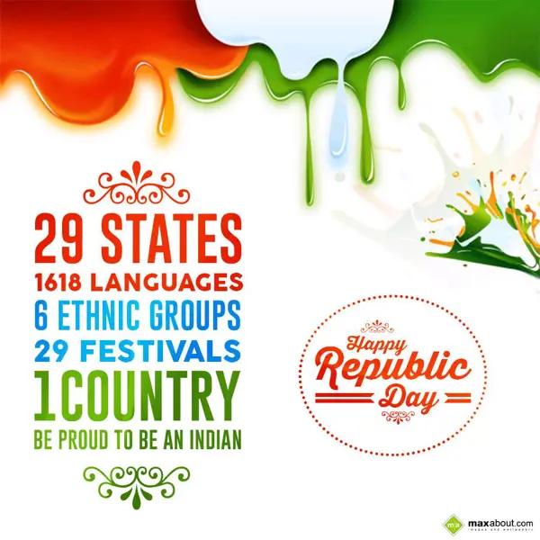 Republic Day Wishes Greetings Wishes: 29 States, 1618 lang