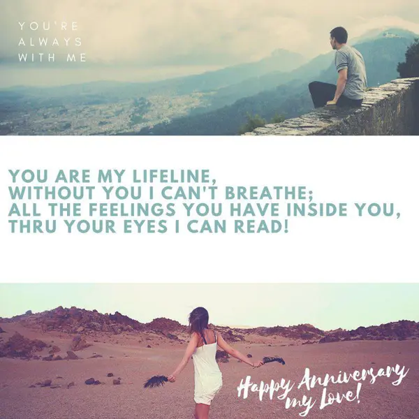 Anniversary Greetings Wishes: You're always with m