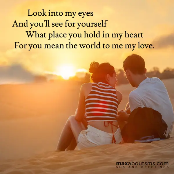 Love Greetings Wishes: Look into my eyes
An