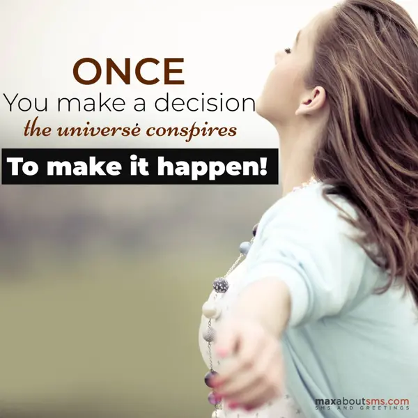 Motivational Greetings Wishes: Once you make a deci