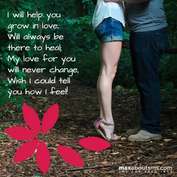 Love Greetings Wishes: I will help you grow