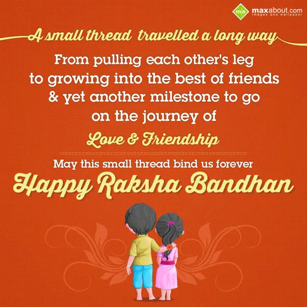 Rakhi Greetings Wishes: A small thread trave