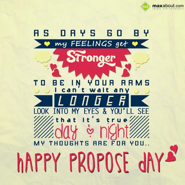 Propose Day Greetings Wishes: As days go by, my fe