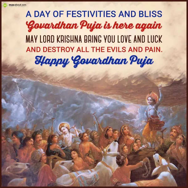 Govardhan Puja Greetings Wishes: A Day of festivities