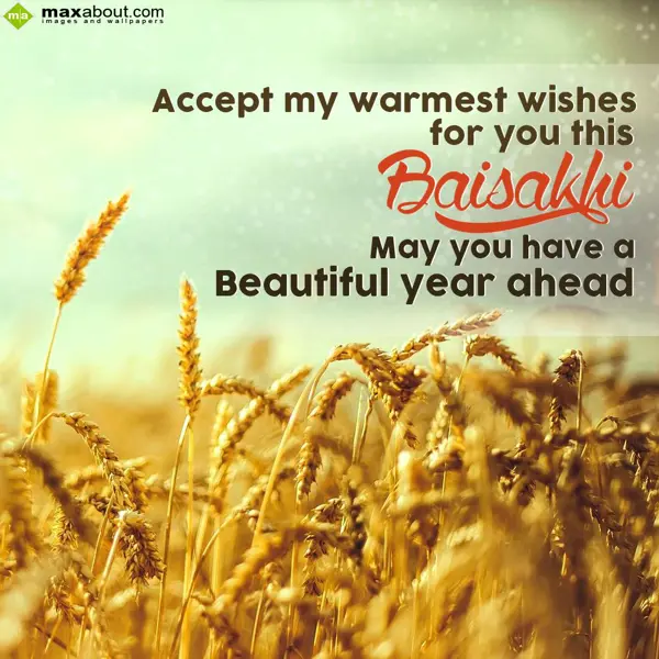 Baisakhi Greetings Wishes: Accept my warmest wi