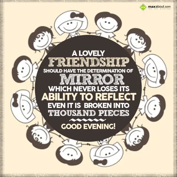 Evening Greetings Wishes: A lovely friendship 