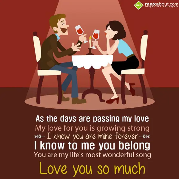 Love Greetings Wishes: As the days are pass