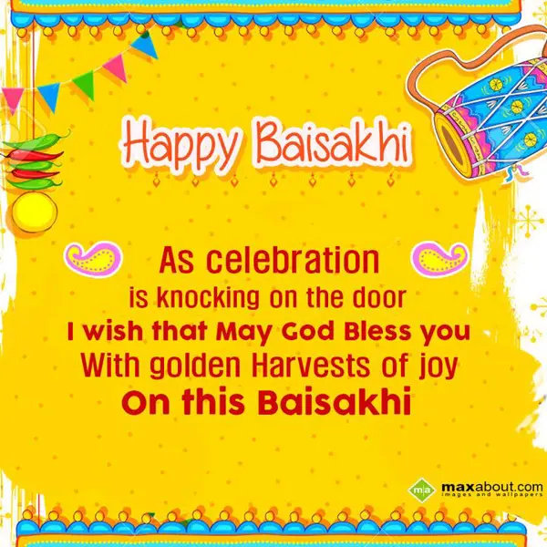 Baisakhi Greetings Wishes: As celebration
is k