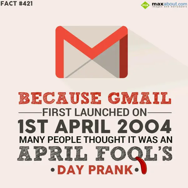 Miscellaneous Facts Greetings Wishes: Because GMAIL first 