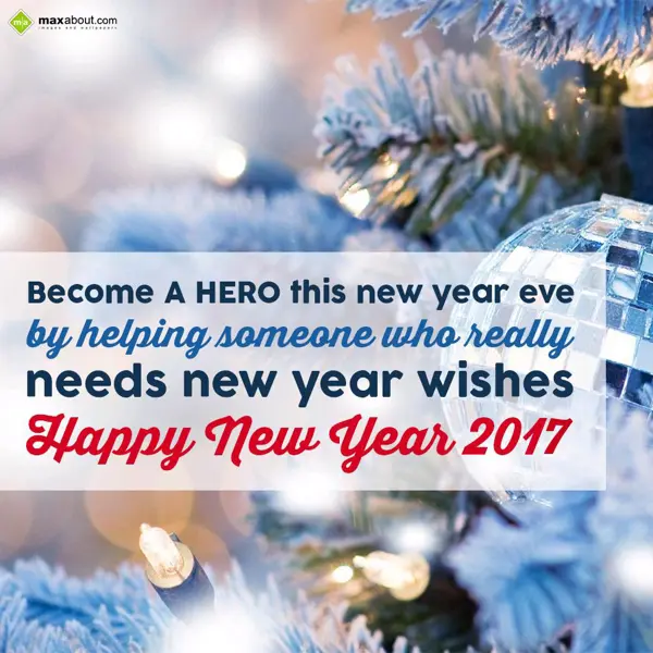 New Year Wishes Greetings Wishes: Become a HERO this n