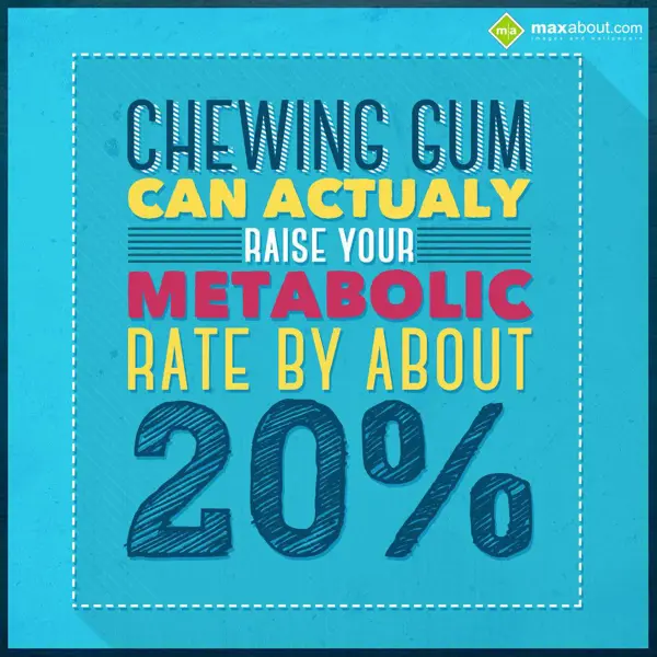 Human Body Facts Greetings Wishes: Chewing gum can actu