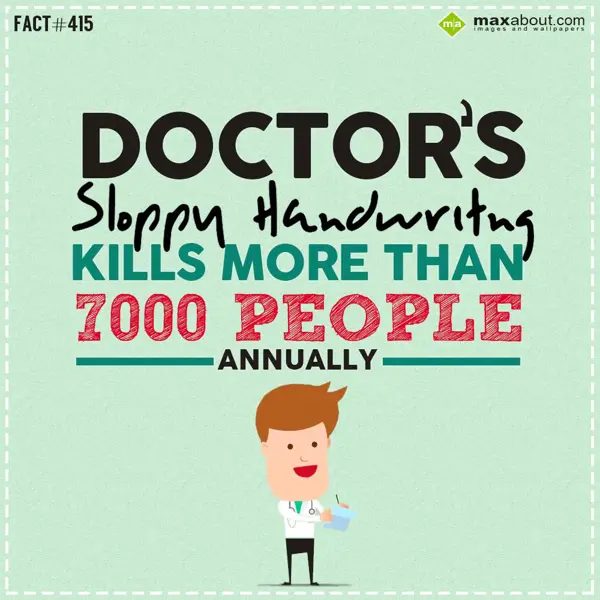 People Facts Greetings Wishes: Doctor's sloppy hand