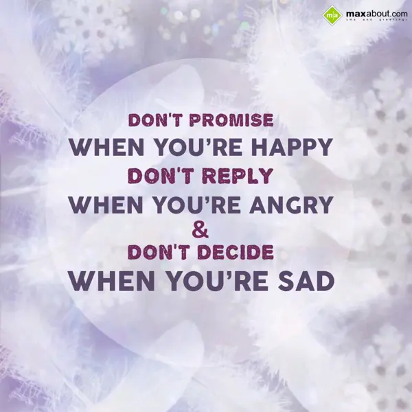 Sad Greetings Wishes: Don't promise - when