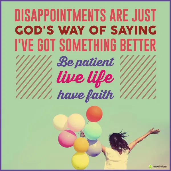 Encouragement Greetings Wishes: Disappointments are 