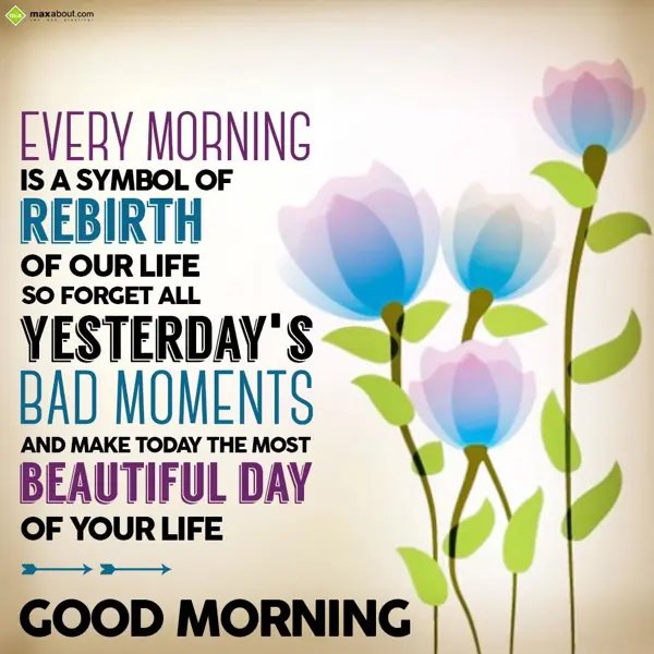 Good Morning Greetings Wishes: Every morning is a s