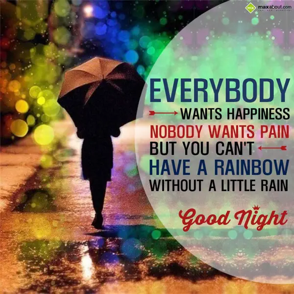 Good Night Greetings Wishes: Everybody wants happ