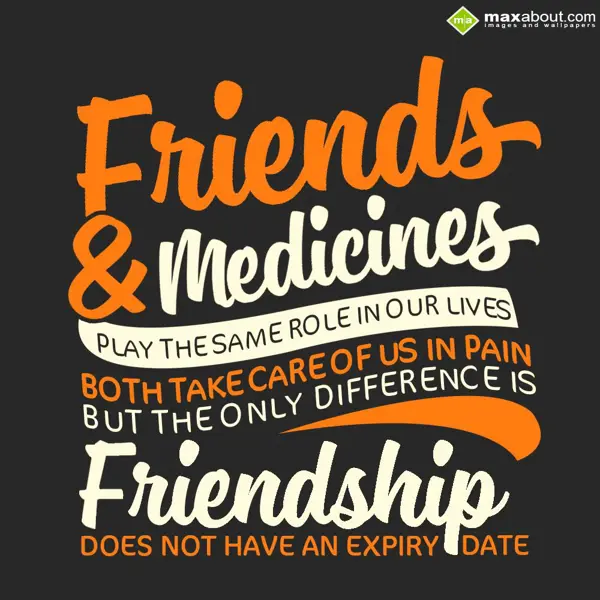 Friendship Greetings Wishes: Friends & Medicines 