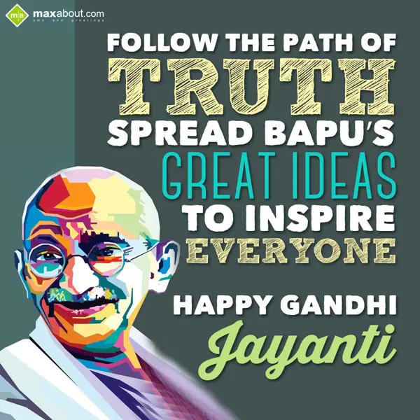 Gandhi Jayanti Greetings Wishes: Follow the path of t