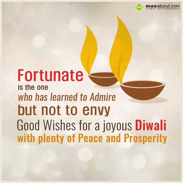 Diwali Greetings Wishes: Fortunate is the one