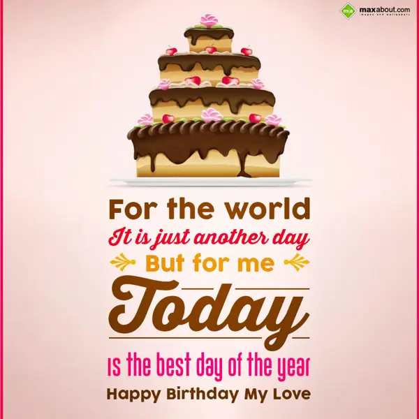 Birthday Greetings Wishes: For the world it is 