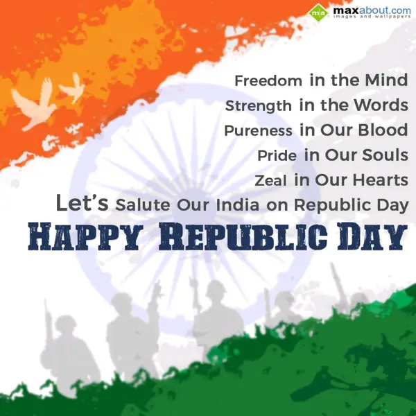 Republic Day Greetings Greetings Wishes: Freedom in the mind,