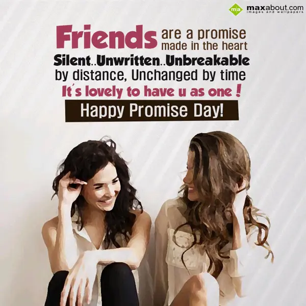 Promise Day Greetings Wishes: Friends are a promis