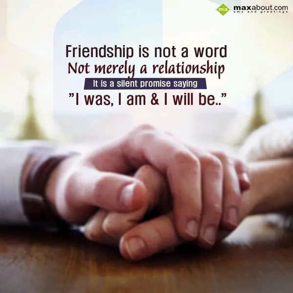 Promise Day Greetings Wishes: Friendship is not a 